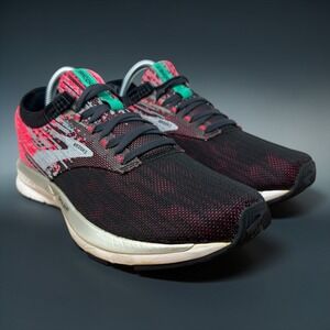 Brooks Ricochet Womens Size 9.5 B Running Shoes Black Pink Grey 1202821B678